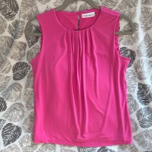 Calvin Klein Bright Pink Sleeveless Blouse